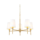 Corriford Multi Arm Tapered 5 Light Pendant - Satin Brass