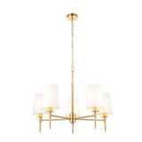 Corriford Multi Arm Tapered 5 Light Pendant - Satin Brass