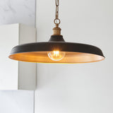 Denhollow Mid Century Pendant - Matt Black Satin