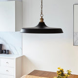Denhollow Mid Century Pendant - Matt Black Satin