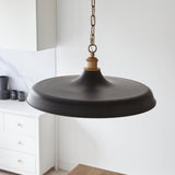 Denhollow Mid Century Pendant - Matt Black Satin