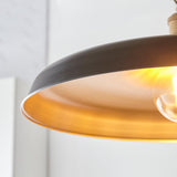 Denhollow Mid Century Pendant - Matt Black Satin