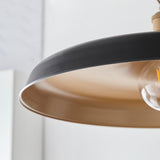 Denhollow Mid Century Pendant - Matt Black Satin