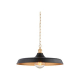 Denhollow Mid Century Pendant - Matt Black Satin