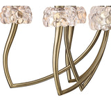 Loewe 75cm 2 Tier 9 Light Chandelier - Brass With Cream Shades