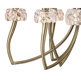 Loewe 75cm 2 Tier 9 Light Chandelier - Brass With Bronze Shades