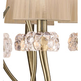 Loewe 75cm 2 Tier 9 Light Chandelier - Brass With Bronze Shades