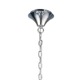 Loewe 2 Tier 9 Light Chandelier - Polished Chrome With White Shades
