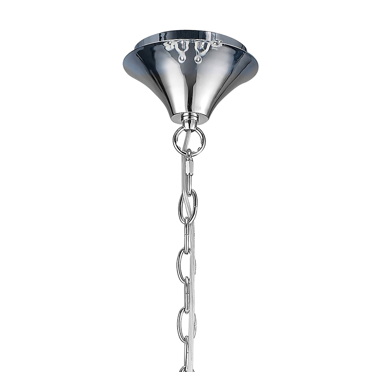 Loewe 2 Tier 9 Light Chandelier - Polished Chrome With Cream Shades
