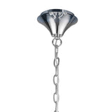 Loewe 2 Tier 9 Light Chandelier - Polished Chrome With Cream Shades