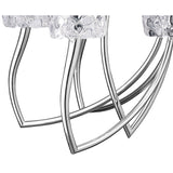 Loewe 2 Tier 9 Light Chandelier - Polished Chrome With Cream Shades