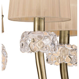 Loewe 66cm 5 Light Chandelier - Antique Brass With Soft Bronze Shades