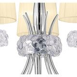 Loewe 5 Light Chandelier - Polished Chrome With Cream Shades