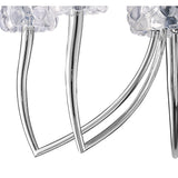 Loewe 5 Light Chandelier - Polished Chrome With Cream Shades