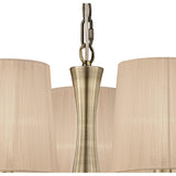 Loewe 50cm 5 Light Chandelier - Antique Brass With Soft Bronze Shades