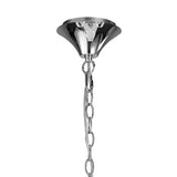 Loewe Slim 5 Light Chandelier - Polished Chrome With Cream Shades