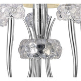 Loewe Slim 5 Light Chandelier - Polished Chrome With Cream Shades