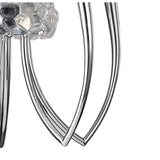 Loewe Slim 5 Light Chandelier - Polished Chrome With Cream Shades