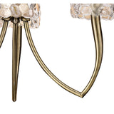 Loewe 50cm 3 Light Chandelier - Antique Brass With Cream Shades