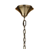 Loewe 50cm 3 Light Chandelier - Antique Brass With White Shades