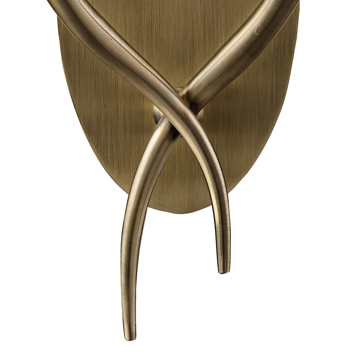 Loewe 2 Light Wall Light With Switch - Brass With Cream Shade
