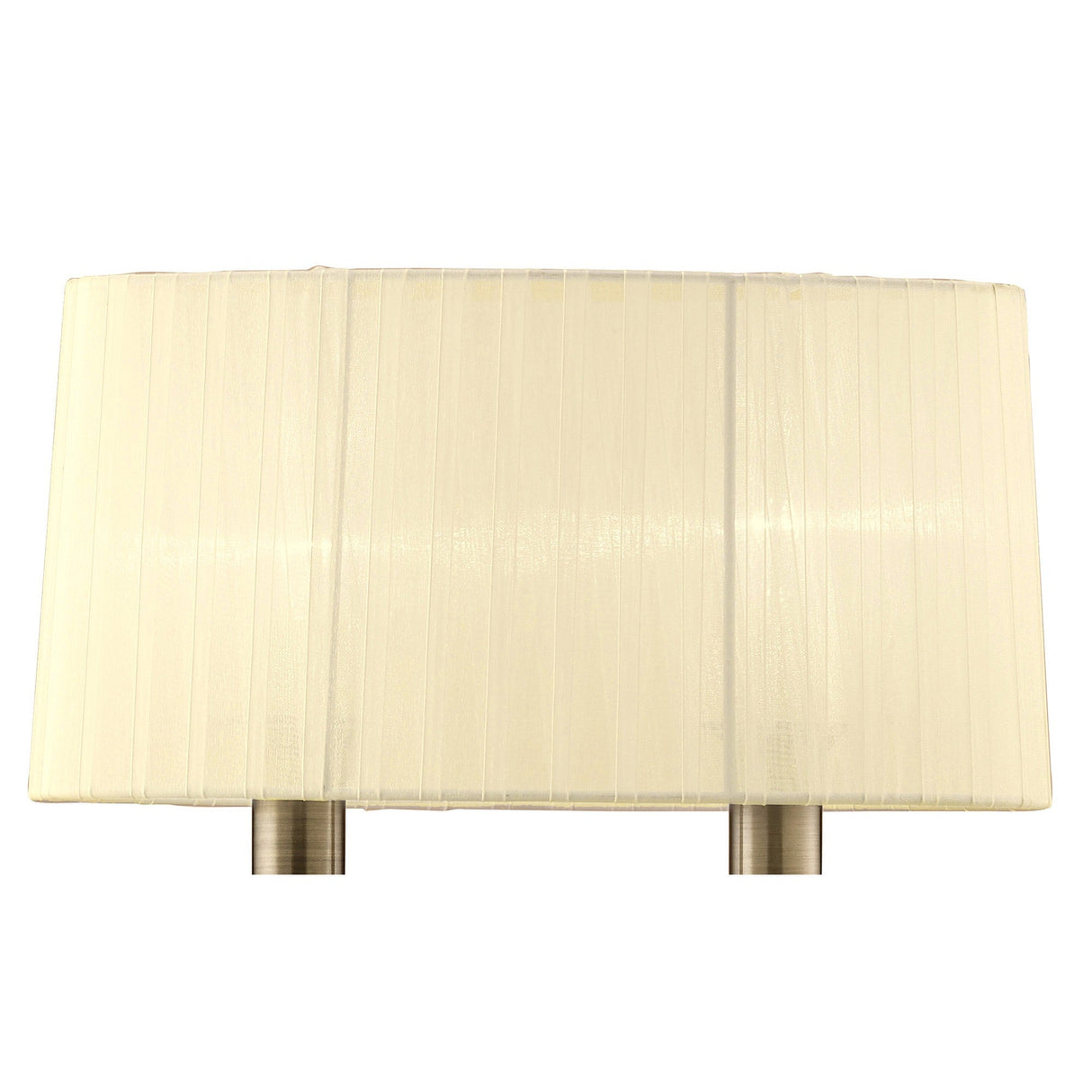 Loewe 2 Light Wall Light With Switch - Brass With Cream Shade