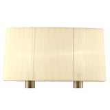 Loewe 2 Light Wall Light With Switch - Brass With Cream Shade