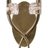 Loewe 2 Light Wall Light With Switch - Brass With Soft Bronze Shade