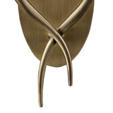 Loewe 2 Light Wall Light With Switch - Brass With Soft Bronze Shade