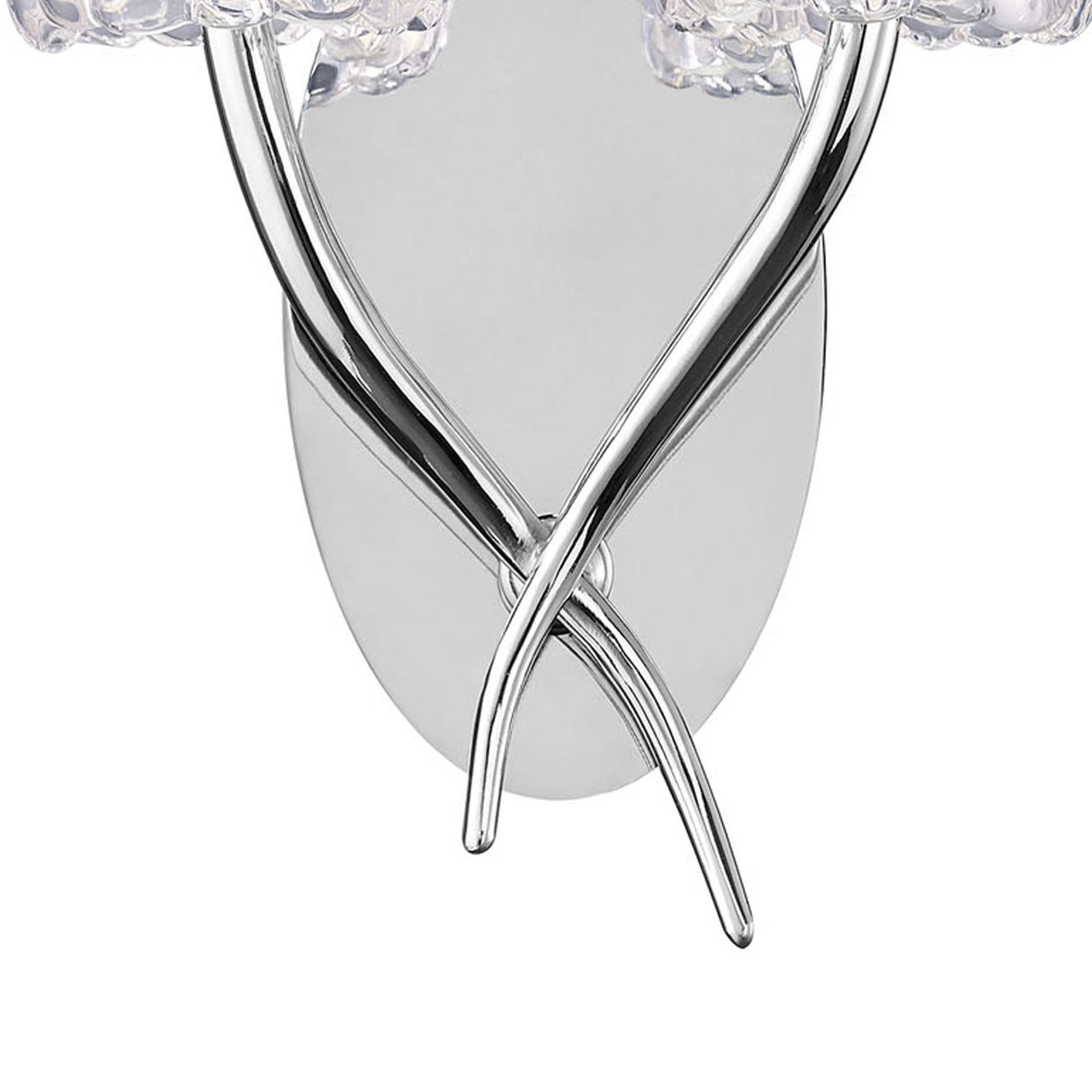 Loewe 2 Light Wall Light With Switch - Chrome With White Shade