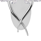 Loewe 2 Light Wall Light With Switch - Chrome With White Shade