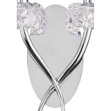 Loewe 2 Light Wall Light With Switch - Chrome With Cream Shade