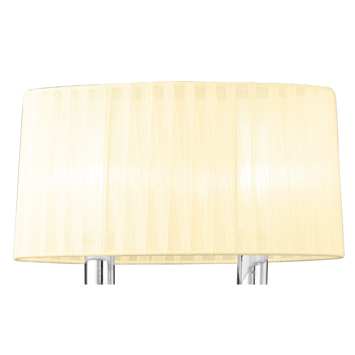 Loewe 2 Light Wall Light With Switch - Chrome With Cream Shade