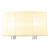 Loewe 2 Light Wall Light With Switch - Chrome With Cream Shade
