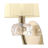 Loewe 1 Light Wall Light With Switch - Brass With Cream Shade