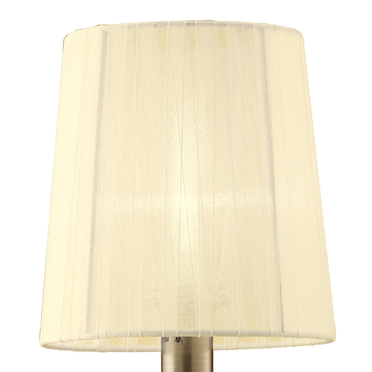 Loewe 1 Light Wall Light With Switch - Brass With Cream Shade