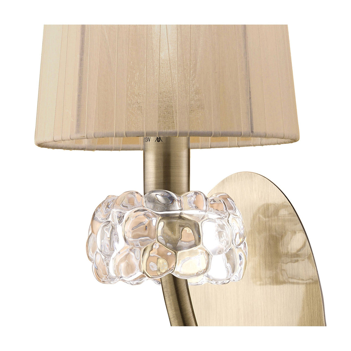 Loewe 1 Light Wall Light - Brass With Soft Bronze Shade