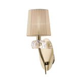 Loewe 1 Light Wall Light - Brass With Soft Bronze Shade