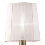 Loewe 1 Light Wall Light With Switch - Brass With White Shade