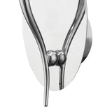 Loewe 1 Light Wall Light With Switch - Chrome With White Shade