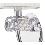 Loewe 1 Light Wall Light With Switch - Chrome With White Shade