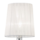 Loewe 1 Light Wall Light With Switch - Chrome With White Shade