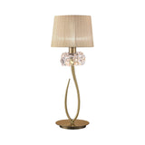 Loewe Large 1 Light Table Lamp - Antique Brass With Bronze Shade