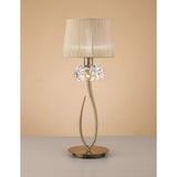 Loewe Large 1 Light Table Lamp - Antique Brass With Bronze Shade