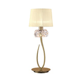 Loewe Large 1 Light Table Lamp - Antique Brass With Cream Shade