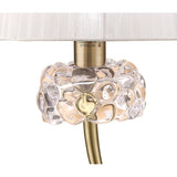 Loewe Large 1 Light Table Lamp - Antique Brass With White Shade