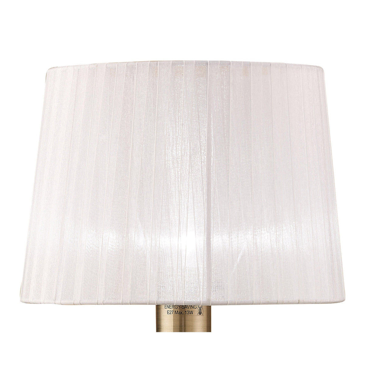 Loewe Large 1 Light Table Lamp - Antique Brass With White Shade