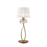 Loewe Large 1 Light Table Lamp - Antique Brass With White Shade