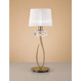 Loewe Large 1 Light Table Lamp - Antique Brass With White Shade