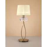 Loewe Large 1 Light Table Lamp - Antique Brass With Cream Shade